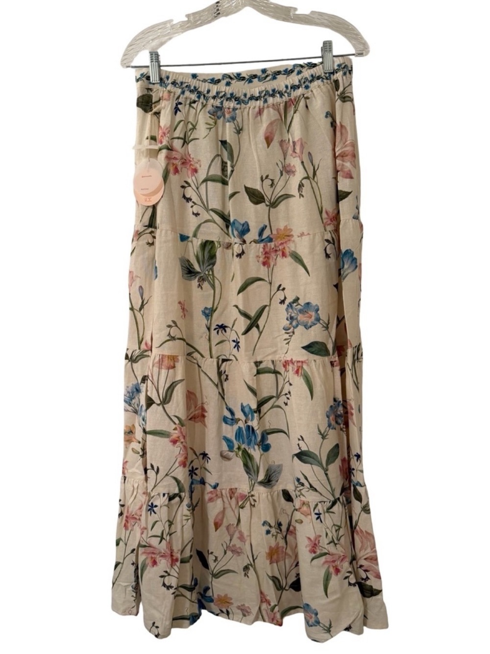 Camila Coelho Floral Embroidered Linen Top & Maxi Skirt Set S NWT - Picture 8 of 12